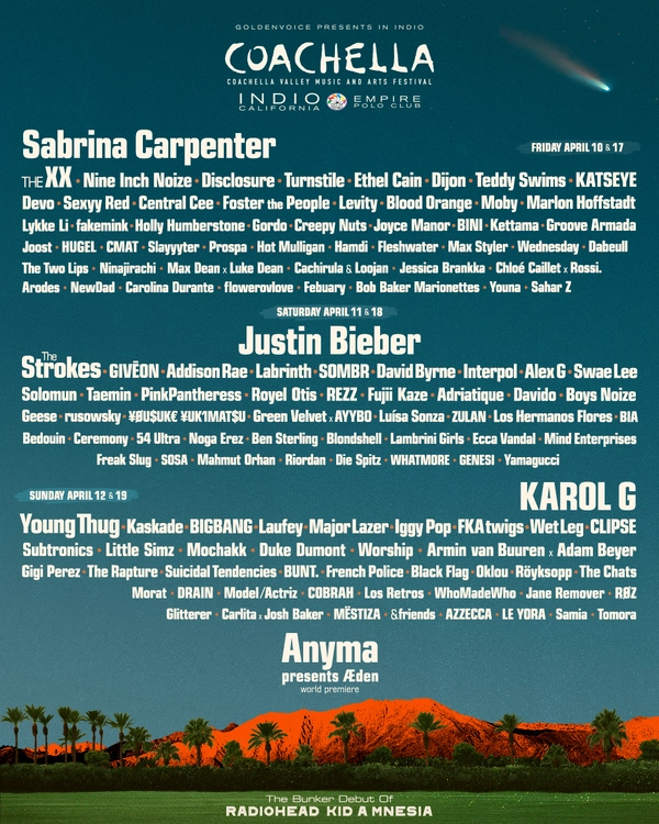 Coachella - ranking option ranked #2