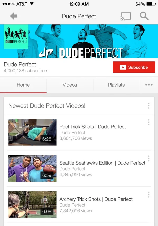 Dude Perfect - ranking option ranked #16